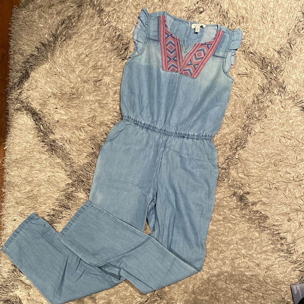 Jessica Simpson Girls Embroidered Jumpsuit